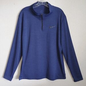 Nike Men's Navy Dri Fit Pullover Top Long Sleeve Size Large